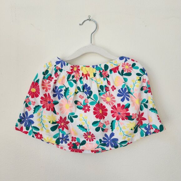 Size 4 Skort/Scooter Skirt Girls Colorful Floral Elastic 100% Cotton Summer - Picture 5 of 5